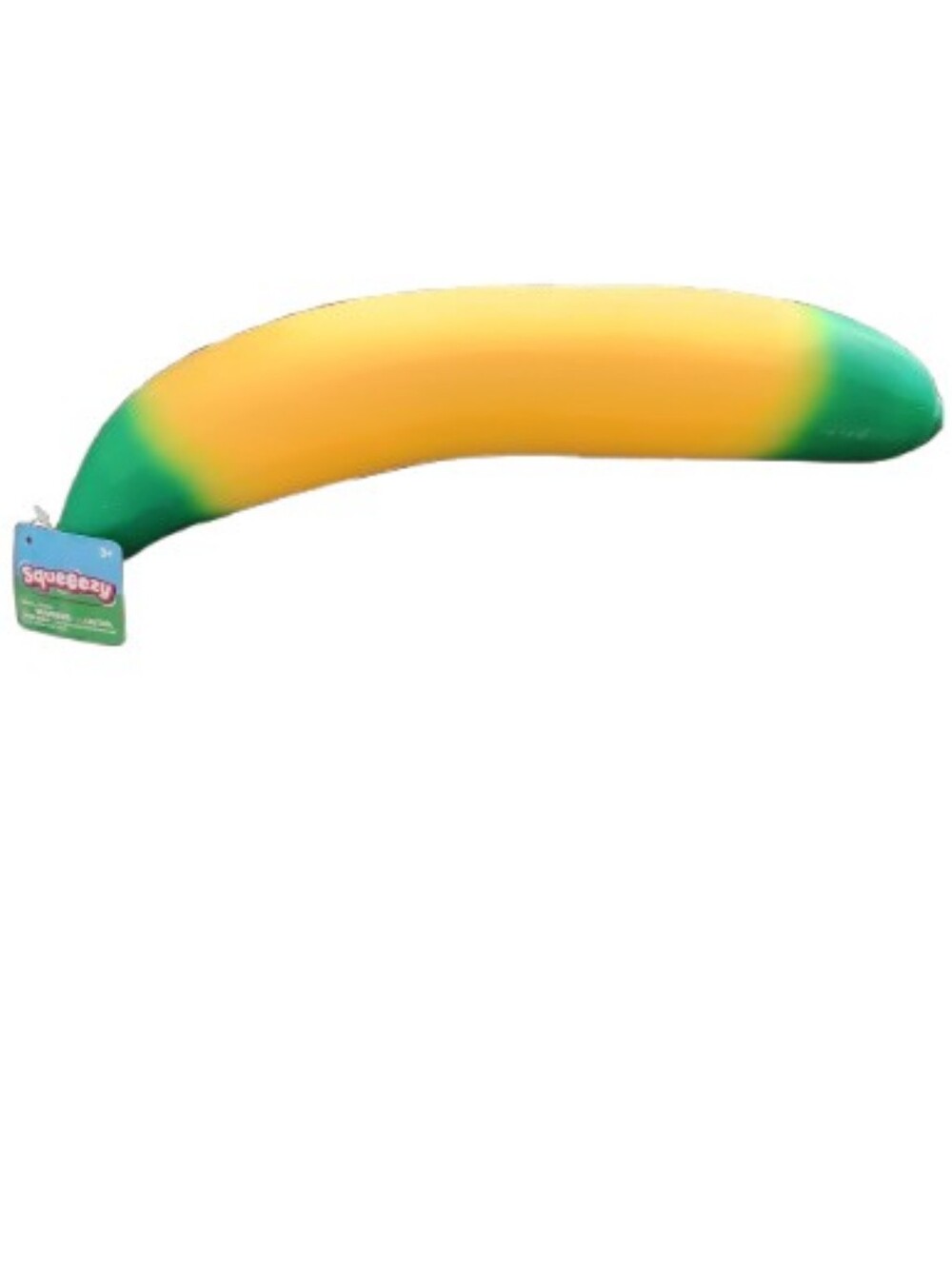 NEW Sunny Days Squeezy Banana Squishy Toy Yellow/Green Jumbo Size Fidget Stress